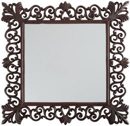 Square cast-iron mirror