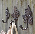 Set of 3 leaf hooks