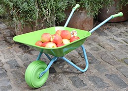 Childrens green wacky wheelbarrow